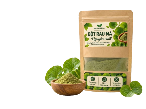 Bột rau má nguyên chất Raumania túi zip